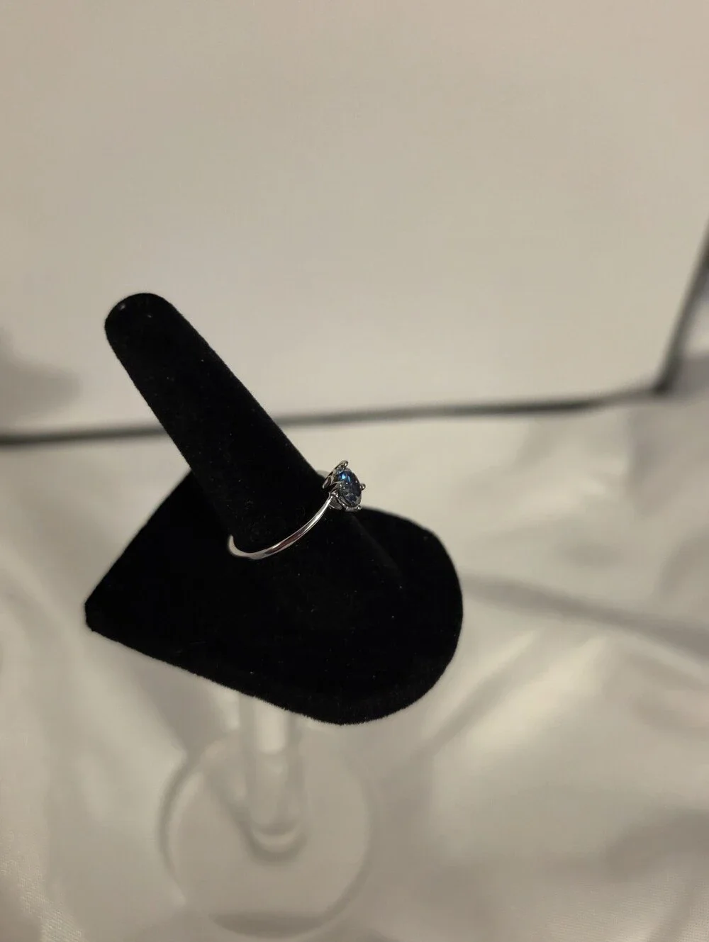 925 Silver .75 CTW Moissanite Iridescent Size 7 Ring